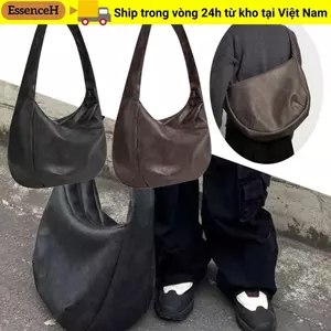 Túi đeo chéo nam ESSENCEH​​, Phong cách cổ điển ​​Kích thước lớn​​ Túi đeo vai, phụ kiện thời trang​​ Túi Messenger Nhẹ Thường Ngày Xếp Ly Cho Nam Và Nữ