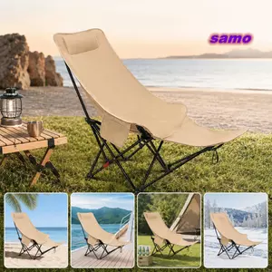 Ghế cắm trại mặt trăng SAMO, Ghế ngồi gấp 3 cấp độ, Bãi biển có thể gập lại ngoài trời nhẹ