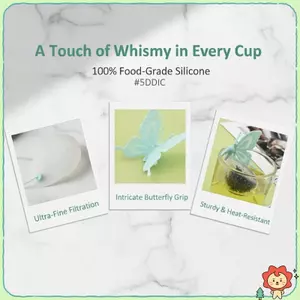 Bướm Túi Trà Lọc Silicon Lọc Infuser Silica Dễ Thương Túi Trà Cho Trà Lọc Trà Trà Trà Khuếch Tán Trà Infusor Dụng Cụ Nhà Bếp
