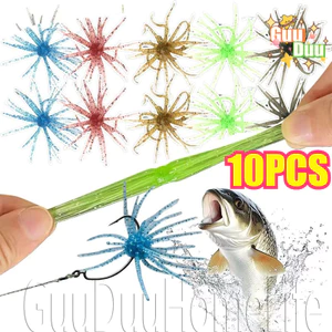 3-10 Cái Mồi Câu Cá Mềm - Dành Cho Cá Hồi, Bass, Crappie - Mồi Urchin Biển Nổi TPE - Dụng Cụ Câu Cá - Mồi Nhân Tạo Có Nhiều Lều / Miễn Phí Ship