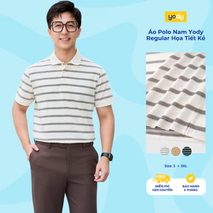 Áo Polo Nam Yody Regular Họa Tiết Kẻ MCPO26A042