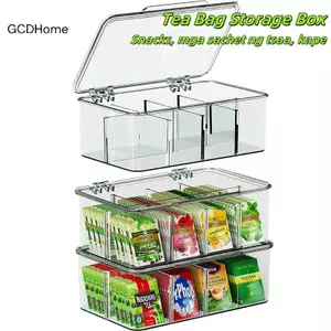 GCDHome Clearpartment Hộp Bảo Quản Túi Trà Hộp Đựng Cà Phê Sắp Xếp Màn Hình Ra Để Bàn Sắp Xếp 1 Cái HOT