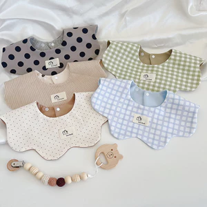 Bbn Nút Thắt Yếm Hanruian Thành Phố Cotton Yếm Phiên Bản Khăn Nước Bọt Cho Bé Hai Mặt Túi Bảo Vệ