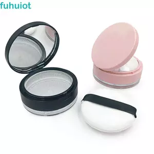 FUHUIOT Loose Powder Pot Clear DIY Trong Suốt Bột Bánh Hộp Đóng Gói Hộp Đựng Sifter Di Động Sàng Gương Trống Bột Trường Hợp