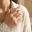 THEGIRL8B Cá Ngựa Nhẫn, Thép Không Gỉ Có Thể Điều Chỉnh Men Mở Nhẫn, Nhiều Màu Sắc Không Phai Màu Vintage Nhẹ Quấn Ban Nhạc Vòng Kỳ Nghỉ