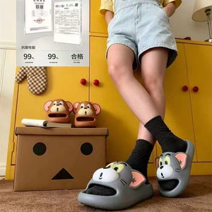 Dép sandal hoạt hình Mèo và Chuột Tom & Jerry chính hãng, thiết kế dễ thương, búp bê chuột Jerry, dép đôi thời trang, quà tặng