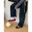 TT Nơ Chia Ngón Chân Mary Jane Giày Nữ Màu Sắc Phù Hợp Với Giày Slip-On Giày Ba Lê Không Mệt Mỏi Da Thật Chính Hãng Giày