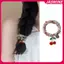 JASMINE Nhiều Màu Sắc Kim Cương Giả Anh Đào Co Giãn Tóc Nữ Cô Gái Ngọt Ngào Trang Trí Tóc Scrunchie Dây Buộc Tóc Pha Lê Phụ Kiện Tóc JASMINE