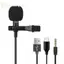 GE 1.5m Mini Di Động Micro Condenser Kẹp Ve Áo Mic Có Dây USB 3.5mm Loại C Micro Cho Laptop PC Camera VN