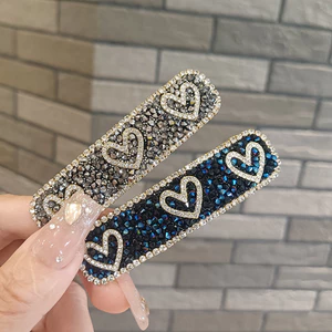Phiên Bản Hàn Quốc Pha Lê Full Kim Cương Tình Yêu bb Kẹp Sang Trọng Nổ Kẹp Thời Trang Phù Hợp Với Kẹp Bên Mặt Sau Đầu Gãy Tóc I7I7