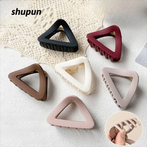 Móng Vuốt Tóc Tam Giác SHUPUN, Kẹp Tóc Mềm Silicon Mềm, Thời Trang Chống Trơn Trượt An Toàn Chống Vỡ Kẹp Cá Mập Không Thể Phá Vỡ