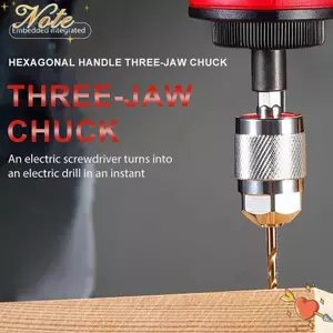 NOTE1 Khoan Chuck Adapter, Tay Cầm Lục Giác 1 / 4 Inch Thay Đổi Nhanh Chuck, 1.5-6.5mm Tự Tăng Cường Chuôi Lục Giác 3-Jaw Chuck Chế Biến Kim Loại