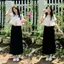 Chân Váy Đen Dáng Dài Form Midi Co Dãn (ẢNH THẬT) Kenco clothing Sài Gòn M888 - - Hieuvy Botique