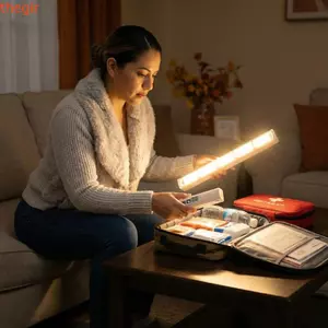 Thanh đèn LED năng lượng mặt trời THEGIRL8B, Đèn cắm trại di động LED công suất cao có thể sạc lại USB, Đèn chiếu sáng khẩn cấp Đế chống nước Đèn LED di động Sửa chữa ô tô