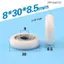 1Pc 608 ZZ 8 * 30 * 8.5mm POM Nylon Con Lăn Bánh Xe 608ZZ Mang Ròng Rọc Bánh Xe Nhựa [Vn]