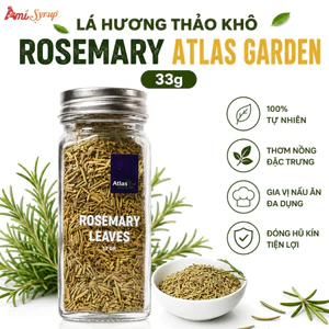 Lá Hương Thảo Khô Rosemary Atlas GARDEN 33g Nhập Khẩu Chính Hãng Từ Đức, Gia Vị Nấu Ăn Chuẩn Nhà Hàng