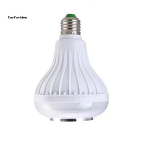 < CarFashion > Bóng đèn LED E27 không dây tương thích Bluetooth có điều khiển từ xa