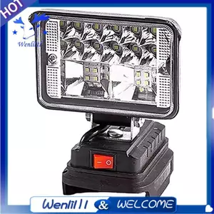 1 Đèn Làm Việc Di Động 18V Li-Ion Pin 3Inch Đèn Pin Khẩn Cấp Đèn Pha Cắm Trại Ngoài Trời Đi Bộ Đường Dài Đèn