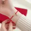 Handmade Phong Cách Trung Quốc Hạt Fu Phước Lành Luy Vòng Tay Cặp Đôi Dành Cho Nữ Vòng Tay Dây Đỏ Quà Tặng Trang Sức Có Thể Điều Chỉnh [Mina]