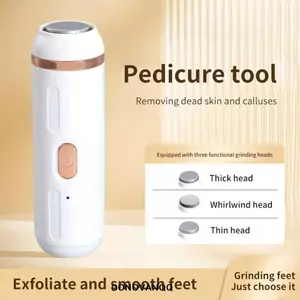 DONOVANQQ Chân Điện Callus Tẩy, Đầu Mài Dày Sạc Điện Tử Tập Tin Chân Dụng Cụ Làm Móng Chân, Bộ Dụng Cụ Tẩy Callus Điện Di Động