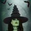 Mũ Halloween DONOVANQQ, Mũ Phù Thủy Gothic Lolita Nhăn, Vành Lớn Thoáng Mát Cao Mũi Nón Top Có Thể Tháo Rời Nữ Phù Thủy Mũ Bóng Hóa Trang