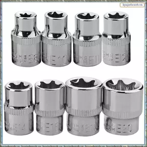 Bộ ổ cắm ngôi sao E8-E20 E-Torx 3 / 8 "Bộ dụng cụ cầm tay mô-men xoắn bên ngoài đa năng