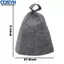 <cosyh>High Quality Sauna Hat Wool Cap Anti Heat Grey Porosity With Hanging Loop
