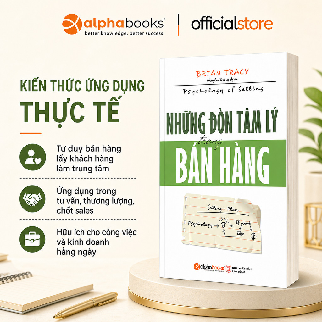 Sách - Những Đòn Tâm Lý Trong Bán Hàng - Brian Tracy (Alpha Books)