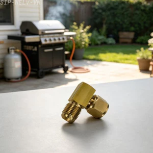 {WELV}90° Elbow Connector for Low Pressure Gas Fired Heaters - 3/8" Female Flare