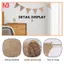 3.7M Mộc Mạc Đa Năng Hessian Burlap Ren Bunting Shabby Sang Trọng Biểu Ngữ Đám Cưới