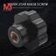 M10 10mm Dia Thread Đen Nhựa Ngôi Sao Đầu Kẹp Núm Grip