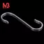 Móc treo hình chữ S bằng thép không gỉ Móc treo nhà bếp mạnh mẽ Giá treo quần áo, 19X19mm