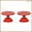 Giá đỡ bánh sắt kim loại 2X Giá đỡ món tráng miệng bệt tròn Giá trưng bày bánh Cupcake Dụng cụ nướng cho bữa tiệc cưới sinh nhật (Đỏ S)