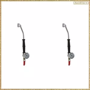 Máy đo áp suất lốp không khí 2X 220PSI Máy nén Van cho ô tô Van Lốp xe đạp Áp suất tối đa Tay cầm cao su 220PSI