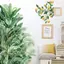 XUAN Lá Xanh Tường Stiers Cho Gia Đình Phòng Khách Trang Trí Vinyl Decal Dán Tường Thực Vật Nhiệt Đới DIY Kid Cửa Bức Tranh Tường Giấy Dán Tường VN