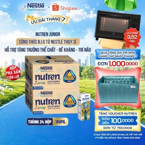 Bộ 2 Thùng 24 Hộp Sữa Pha Sẵn NESTLÉ NUTREN JUNIOR Thụy Sĩ Công Thức BIG Tăng Trưởng 180ML