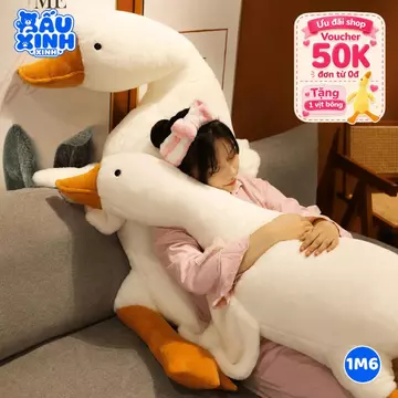 Gấu Bông Vịt 1M6, Gấu Bông Ngỗng Siêu To Siêu Dễ Thương, Thú Bông Thú Nhồi Bông Toy Đồ Chơi - Gấu Xinh Xinh