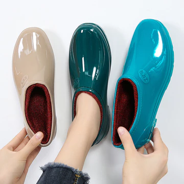 bốt nữ bốt nữ cổ thấp Giày Đi Mưa Nữ Thấp Giày Chống Thấm Nước Giày Cao Su Overshoes Lông Cừu Ấm Áp Giày Đi Mưa Nữ Trưởng Thành Chống Mài Mòn Đế Dày Thoải Mái