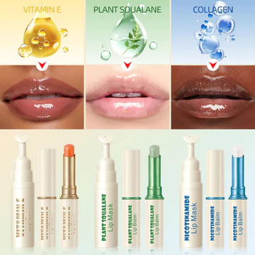 Xuyên Biên Giới TK Bán Chạy DK 'DE Hydrating Son Môi Dưỡng Ẩm Ban Ngày Đêm Bộ Son Môi Sử Dụng Kép Hộp Mặt nạ Dưỡng Ẩm Môi Ngoại Thương