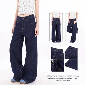 Quần Rời Unisex Xanh Đậm Retro Quần Nam Lau Sàn Quần Retro Quần Retro Quần Quần Denim Quần Rời Quần Jeans Ống Rộng Quần Len Quần Jean Rời Quần Quần Jean Rộng Quần Quần Jean Rời Thẩm Mỹ