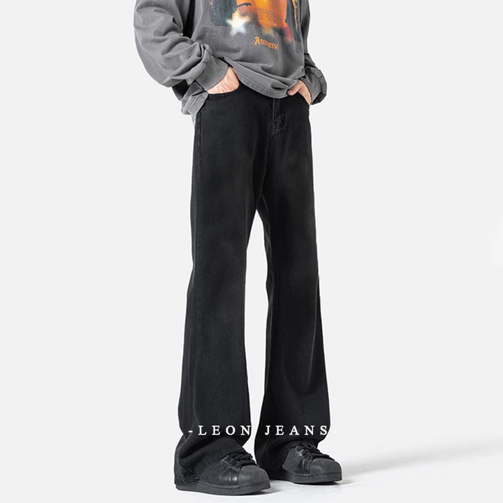 Men's Black Jeans Loe Slim-fit Retro – 3