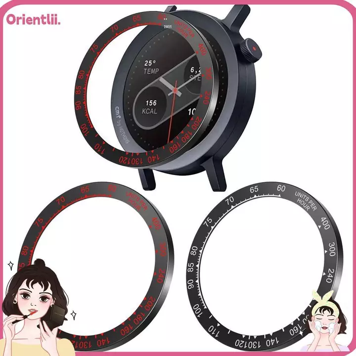 Vòng viền đồng hồ ORIENTTK, Vỏ đồng hồ bảo vệ PC, Thay thế với tỷ lệ thời gian Vỏ viền đồng hồ chống trầy xước cho đồng hồ CMF 2 Phụ kiện đồng hồ thông minh
