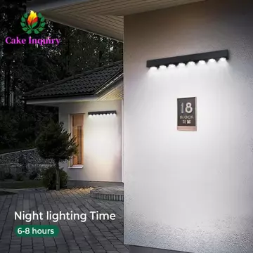 Đèn trang trí sân vườn SAHRAI, Đèn tường năng lượng mặt trời chống nước Lumen, Đèn tường năng lượng mặt trời siêu sáng đa chức năng Đèn biển hiệu năng lượng mặt trời chạy bằng năng lượng mặt trời ngoà