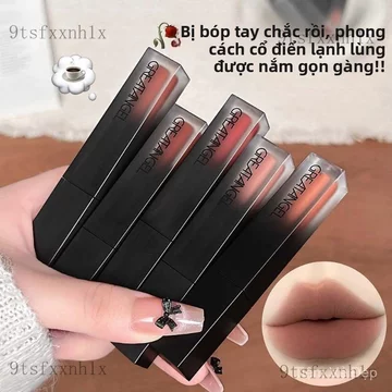 Son môi Son bùn lì mờ phong cách retro độc đáo, son kem lì nhung mịn, son thỏi màu nude, bền màu, lên màu chuẩn, đa năng