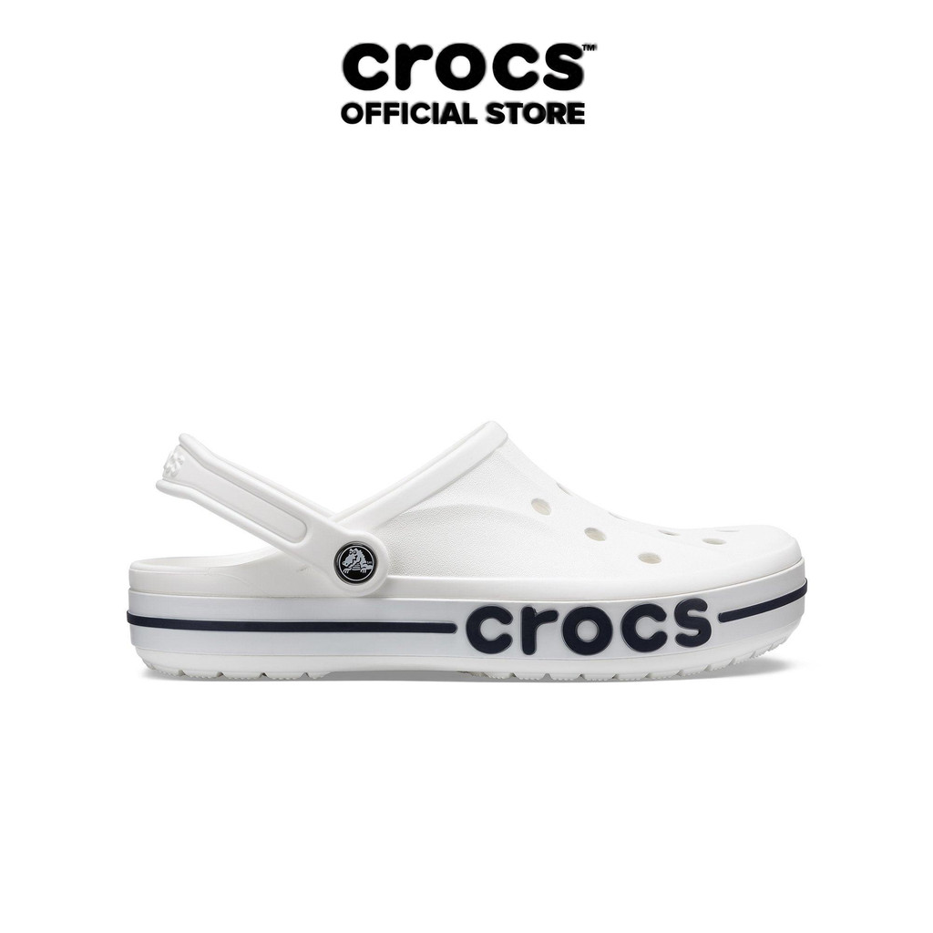 Giày Clog Unisex Crocs Bayaband - White/Navy - 205089-126