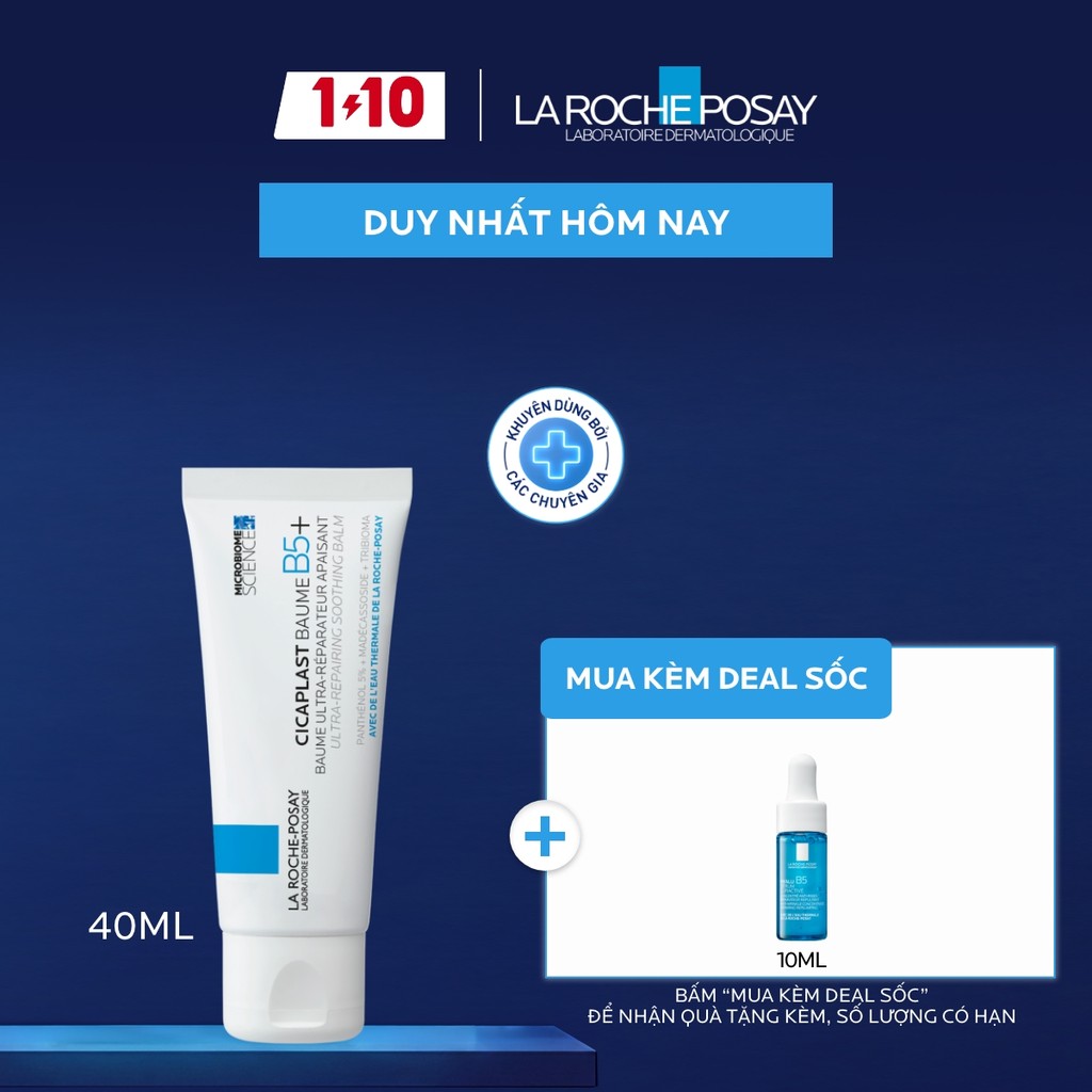 Kem Phục Hồi Đa Năng & Dưỡng Ẩm La Roche-Posay Cicaplast Baume B5+ (40ml) giúp phục hồi da sau 1 lần sử dụng