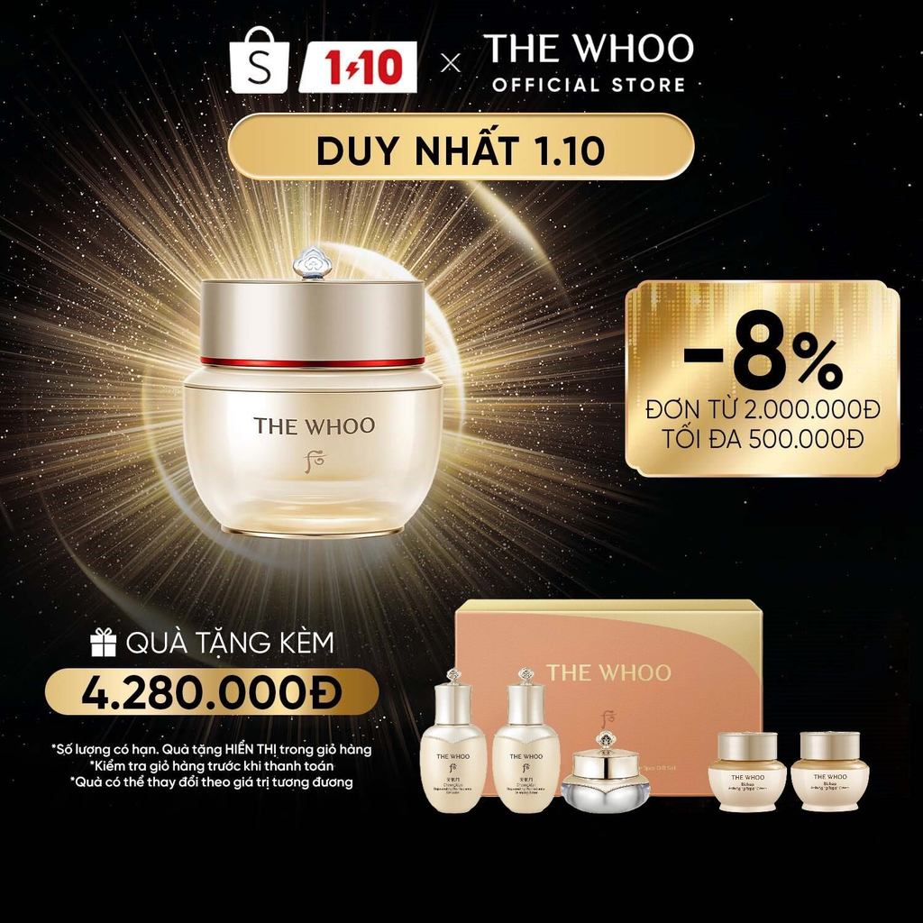 [THE WHOO OFFICIAL] Kem dưỡng tự nhuận tái sinh da The Whoo Bichup Anti-aging Repair Cream 50ml