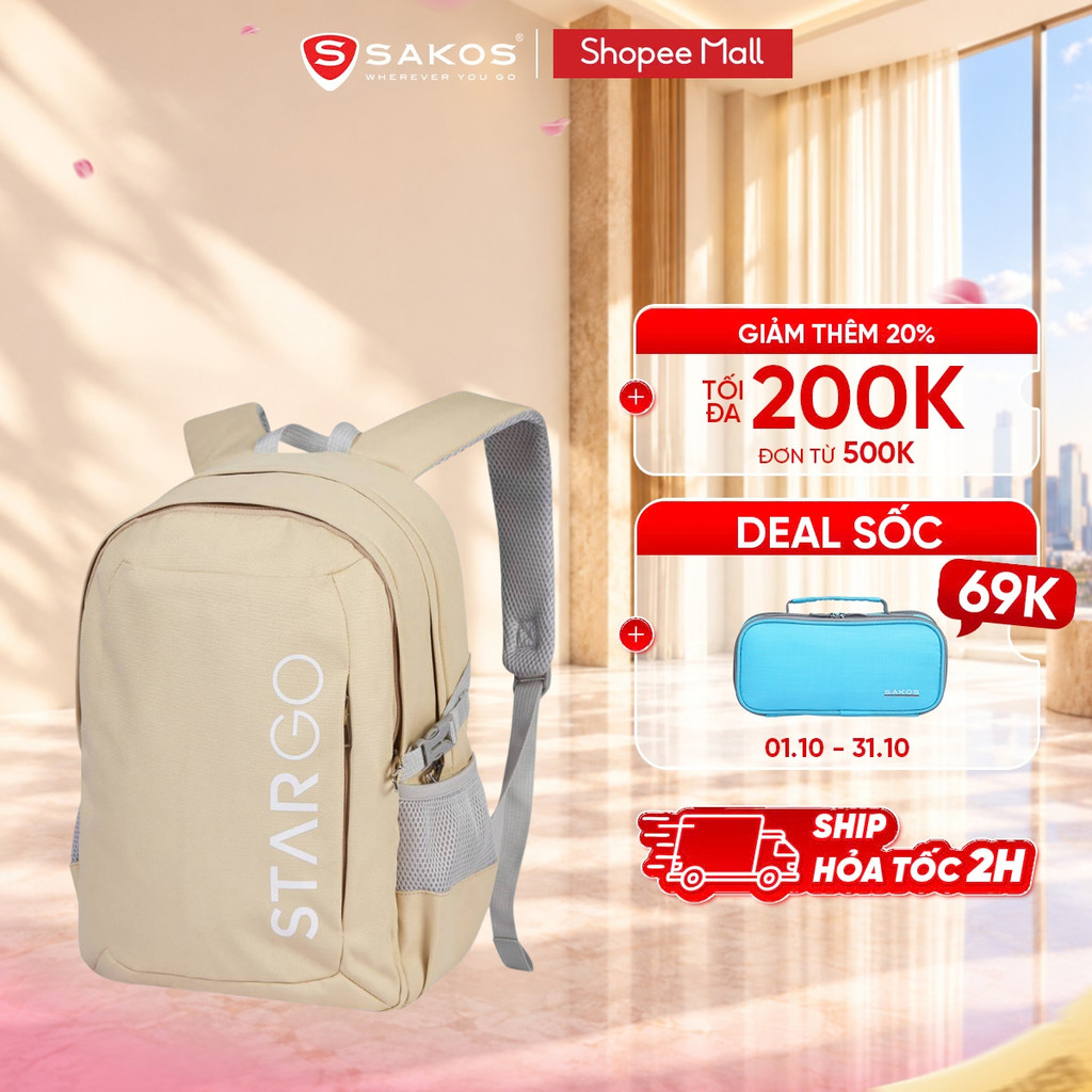 Balo Laptop STARGO SENDA 14 Inch - 15.6 Inch Chống Nước Ngăn Laptop Chống Sốc Đai Gắn Vali