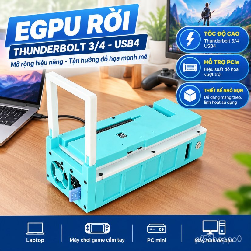 Hộp eGPU Thunderbolt 3/4 mở rộng cho laptop máy chơi game USB4 PC PCIE ...