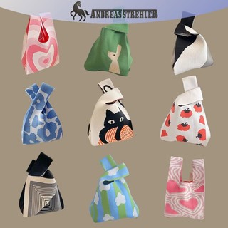 Onetimingfine Thời Trang Handmade Đan Túi Xách Nữ Thắt Lưng Cổ Tay Hàn Quốc Túi Tote Thường Ngày Có Thể Tái Sử Dụng Túi Mua Sắm VN